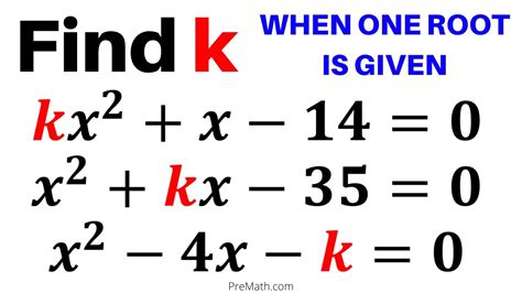 Why is k used in algebra?