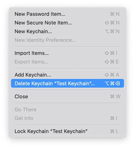 Why is keychain not found?