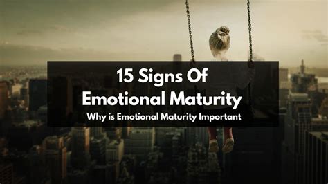 Why is maturity so important?