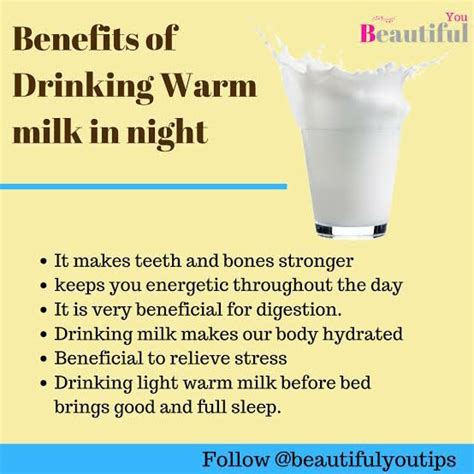 Why is milk good at night?