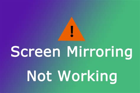 Why is mirroring not working?