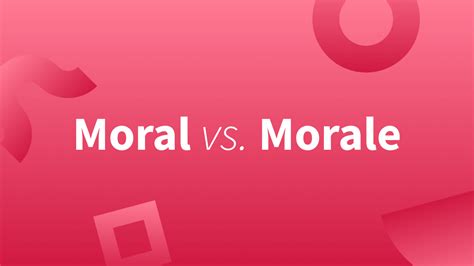 Why is moral support not morale?