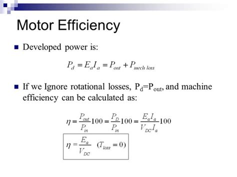 Why is motor efficiency less?