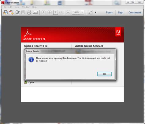 Why is my Adobe Reader not responding to my PDF?