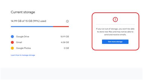 Why is my Google storage still full after buying more?