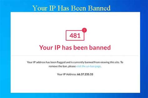 Why is my IP banned?