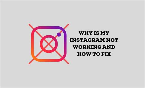 Why is my Instagram not working?