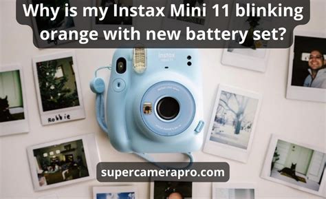 Why is my Instax Mini 12 blinking orange?