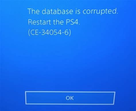 Why is my PS4 database corrupted?