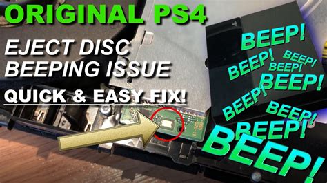 Why is my PS4 disc eject beeping?