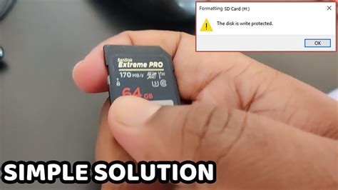 Why is my SD card unlocked but still write-protected?