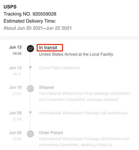 Why is my Shein order in transit for 5 days?