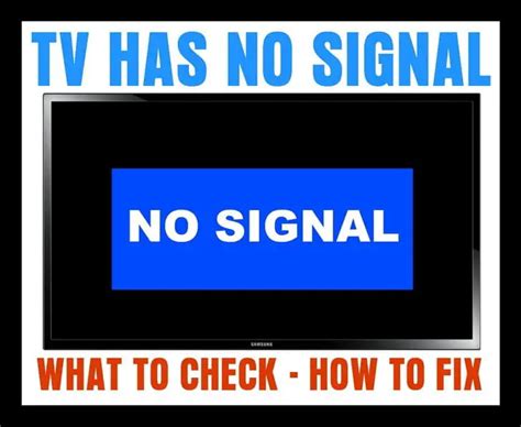 Why is my TV showing no signal?