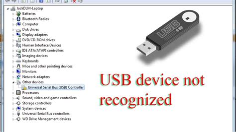 Why is my USB not recognized as a disk?
