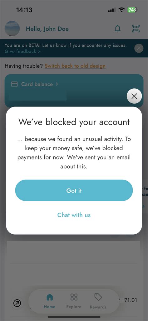 Why is my account blocked?