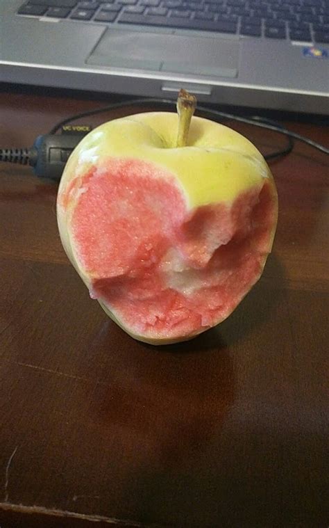 Why is my apple pink?