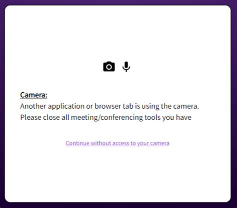 Why is my camera denied?