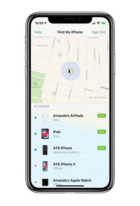 Why is my family device not showing up on Find My iPhone?