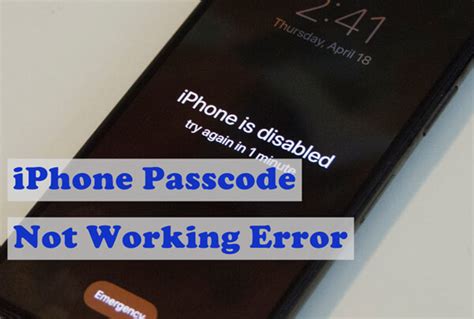 Why is my iPhone passcode not working?