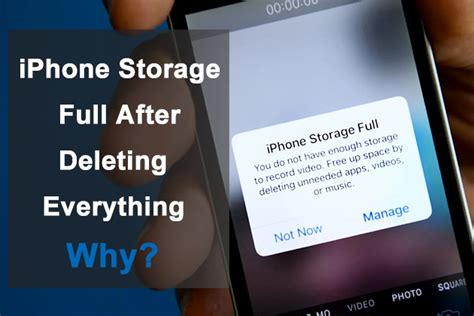 Why is my iPhone storage still full after deleting everything?