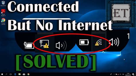 Why is my internet on but it says no connection?