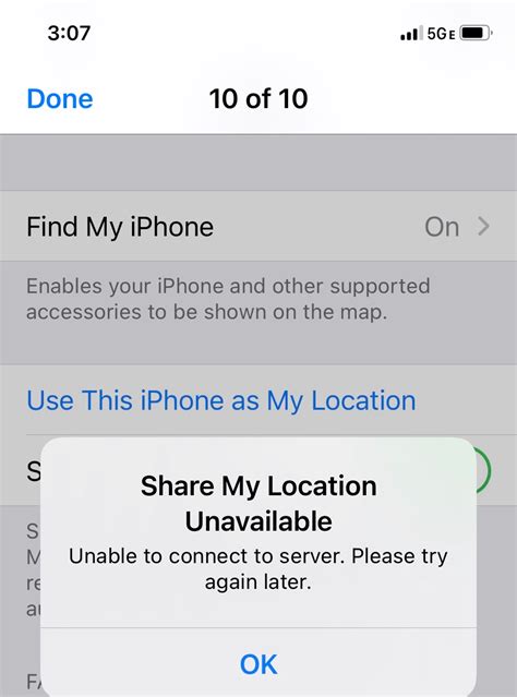 Why is my location not working on Apple Family Sharing?