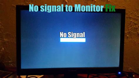 Why is my monitor saying no signal?