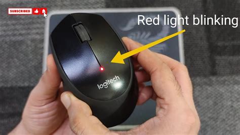 Why is my optical mouse blinking red?