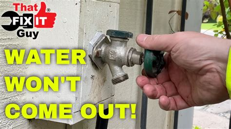 Why is my outside water spigot not working?