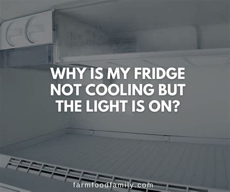 Why is my refrigerator not cooling but the light is on?