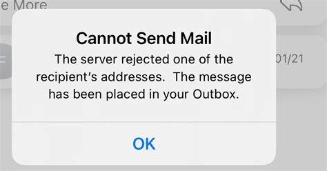 Why is my server rejecting outgoing mail?