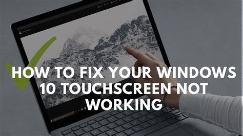 Why is my touchscreen not working on my laptop?
