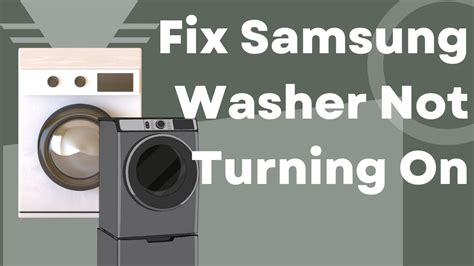 Why is my washer and dryer not turning on?