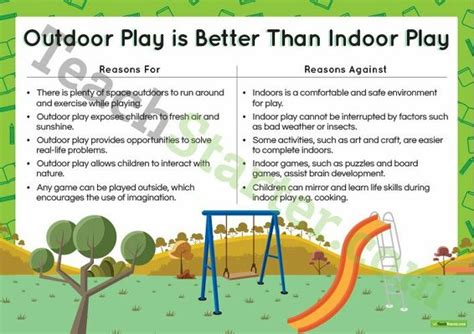 Why is outside play better than inside play?