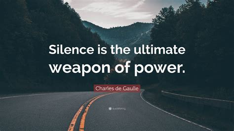 Why is silence a weapon?