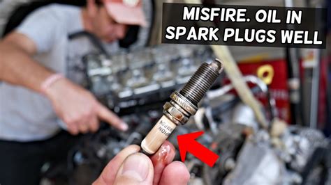 Why is spark plug covered in oil?