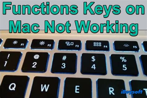 Why is the F key not working on my Mac?