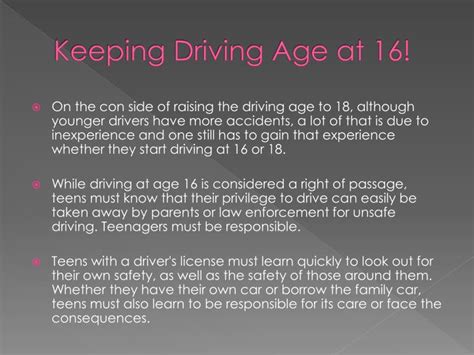 Why is the US driving age 16?