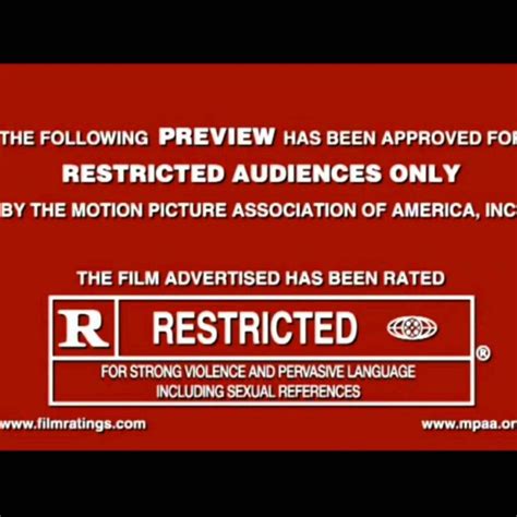 Why is the movie playing Rated R?