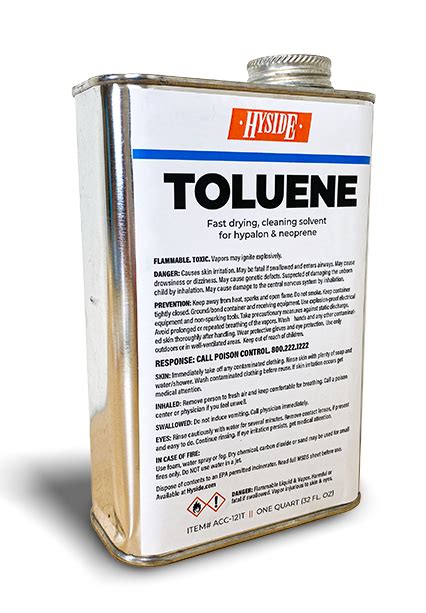 Why is toluene a good solvent?