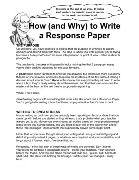 Why is written response important?