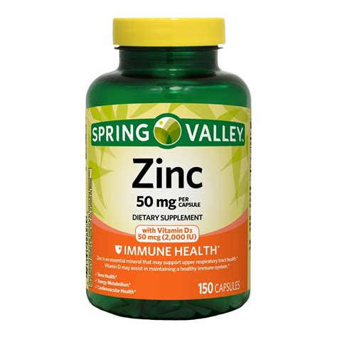 Why is zinc sold in 50 mg?