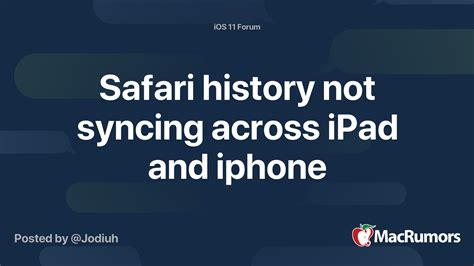 Why isn't my Safari history syncing across devices?