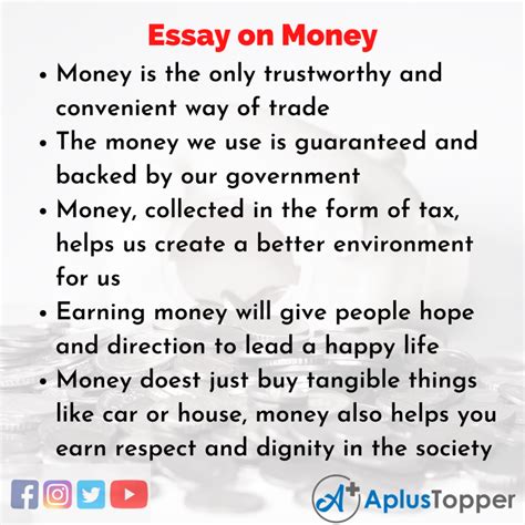 Why money is important in our life essay?