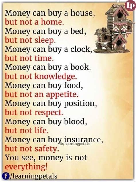 Why money is not everything?