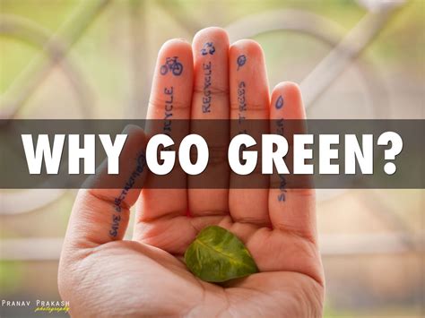 Why must we go green?