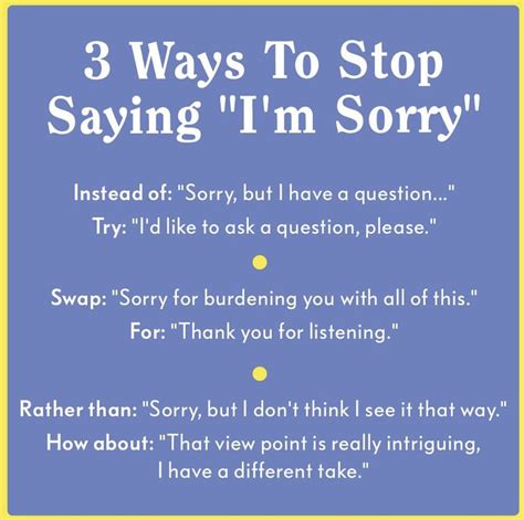 Why not to say sorry?