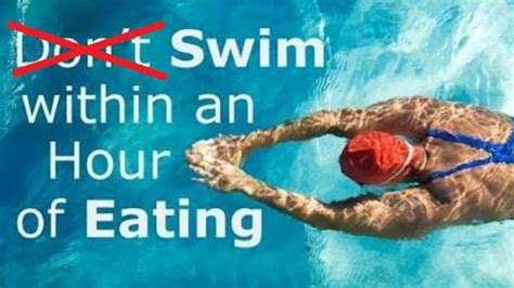Why not to swim after eating?