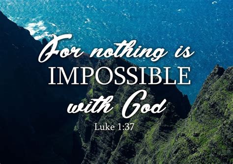 Why nothing is impossible to God?