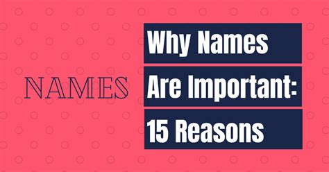 Why saying a person's name is important?